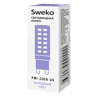 Лампа светодиодная Sweko JCD G9 7W 6500К 230V "Кукуруза" (1/10/100)