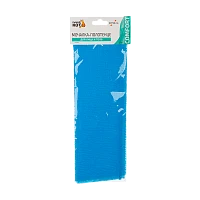 Мочалка для лица и тела Рыжий кот 90см x 28см нейлон синий (1/30/600)