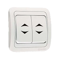 Выключатель Makel Mimoza 2-клав.10A пластик проходной белый 12026M