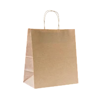 Пакет Aviora 25см x 22см бумага 70г/м2 с кручеными ручками крафт