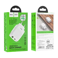 Сетевое З/У HOCO C85A 1USB/Type-C 3.0A 18W QC3.0 белый (1/10/100)