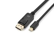 Кабель GoPower miniDisplayPort (m)-DisplayPort (m) 1м ver.1.4 черный Premium Zip-Lock c подвесом (1/