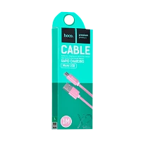 Кабель HOCO X2 USB (m)-microUSB (m) 1м 2.1A нейлон розовое золото (1/30/300)