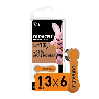 Батарейка Duracell ZA13 BL6 Zinc Air 1.45V (6/60/600)