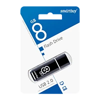 Флеш-накопитель Smartbuy Glossy 8GB USB2.0 пластик черный