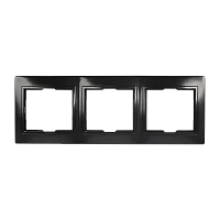 Рамка Smartbuy 3-местная горизонтальная черная "Венера"