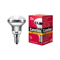 Лампа накаливания зеркальная Camelion R39 E14 30W 220-240V рефлектор матовая (1/100)