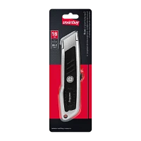 Нож строительный Smartbuy 18мм выдвижной обрезиненная рукоять металлик (1/144)