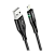 Кабель HOCO U93 USB (m)-Lightning (m) 1.2м 2.4A нейлон черный (1/22/220)