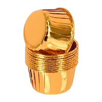 Форма MARMITON бумажная круглая 7х3.5см 10шт. золотой (1/36)