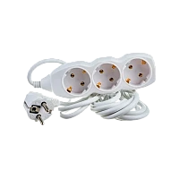 Удлинитель Космос 3р.С/З 16A 5.0м ПВС 3x1мм² IP20 белый (1/20)
