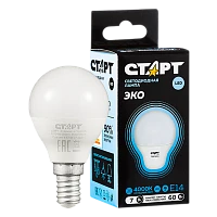 Лампа светодиодная Старт Sphere G45 E14 7W 4000К 220V шар WS (1/10/100)