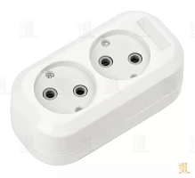 Колодка Smartbuy 2р.Б/З белый (1/100)