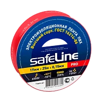Изолента Safeline 19мм*25м ПВХ красный (10/160)