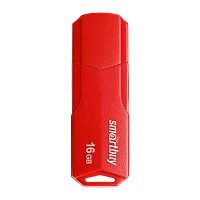 Флеш-накопитель Smartbuy Clue 16GB USB2.0 пластик красный 