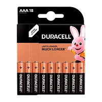 Батарейка Duracell Plus LR03 AAA BL18 Alkaline 1.5V (18/180/41760)
