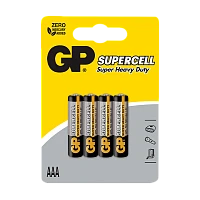 Батарейка GP Supercell R03 AAA BL4 Heavy Duty 1.5V (4/40/480)
