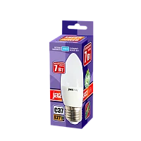 Лампа светодиодная JAZZway C37 E27 7W 5000К 230V свеча матовая (1/10/100)