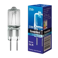 Лампа галогенная Camelion JD G6.35 35W 2800К 220-240V капсула прозрачная (1/5/100)
