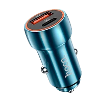 Автомобильное З/У HOCO Z46A 1USB/Type-C 3.0A 20W QC3.0 синий (1/13/130)