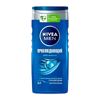 Гель для душа мужской Nivea Пробуждающий 2 в 1 250мл (1/12)