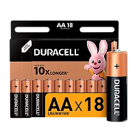 Батарейка Duracell Basic LR6 AA BL18 Alkaline 1.5V (18/180/27360)