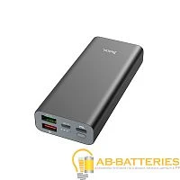 Внешний аккумулятор HOCO J51 10000mAh 2.0A 2USB/Type-C QC3.0 серый (1/34)
