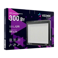 Прожектор светодиодный КОСМОС PREMIUM 300Вт, 30000 Лм, IP65, 6500К
