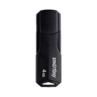 Флеш-накопитель Smartbuy Clue 4GB USB2.0 пластик черный