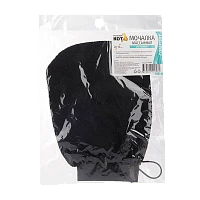 Мочалка для пилинга Рыжий кот вискоза,полиэстер черный (1/12/360)