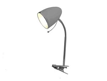 Светильник настольный Camelion KD-310 40W 230V E27 прищепка серебряный (1/6)