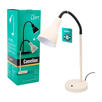Светильник настольный Camelion KD-437 40W 230V E27 на основании молочный (1/6)