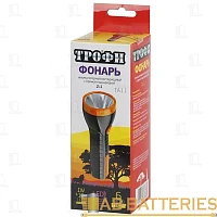 Фонарь туристический Трофи TA11 1W 10SMD+1LED от аккумулятора прямая подзарядка черный (1/40)