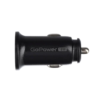 Автомобильное З/У GoPower GPQC11-1U 1USB 18W черный (1/100)
