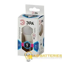 Лампа светодиодная ЭРА A60 E27 9W 4000К 170-265V груша (1/10/100)