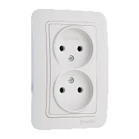 Розетка Makel Lillium 2гн. 16A белый 70017 (1/12)