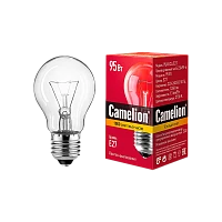 Лампа накаливания Camelion E27 95W 220V груша прозрачная (1/100)