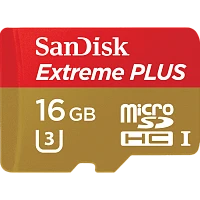 Карта памяти microSD SanDisk Extreme Plus 16GB Class10 UHS-I (U3) 95 МБ/сек с адаптером