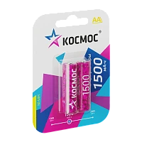 Аккумулятор бытовой Космос HR6 AA BL2 NI-MH 1500mAh (2/24/288)