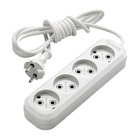 Удлинитель Makel 4р.Б/З 10A 3.0м 2x0.75мм² IP20 белый MGP143 (1/12)