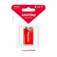 Батарейка Smartbuy Крона 6LR61 BL1 Alkaline 9V (1/12/240)