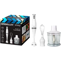 Блендерный набор Ergolux ELX-BS01-C31 500W 2 скорости (блендер, миксер, чоппер) белый (1/8)