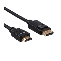 Кабель GoPower DisplayPort (m)-HDMI (m) 1.8м ПВХ ver.2.0 черный Premium Zip-Lock c подвесом (1/100)