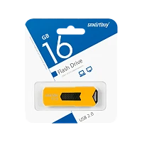 Флеш-накопитель Smartbuy Stream 16GB USB2.0 пластик желтый