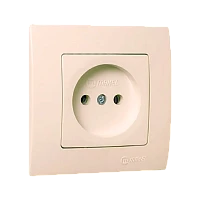 Розетка Makel Lillium Natural 1гн. 16A кремовый 55222 (1/12)