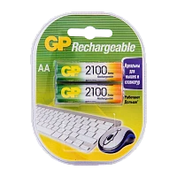 Аккумулятор бытовой GP HR6 AA BL2 NI-MH 2100mAh в пластиковой упаковке (2/20/200) R