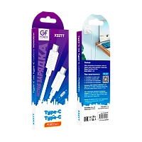Кабель GFPower X32TT Type-C (m)-Type-C (m) 1м 60W ПВХ белый (1/30/420)
