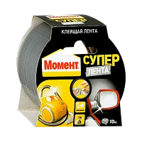 Клейкая лента Момент Супер Лента 50мм*10м армированная пленка серый