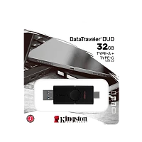 Флеш-накопитель Kingston DataTraveler Duo 32GB USB3.2 Type-C (m) пластик черный