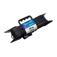 Удлинитель Космос 1р.Б/З 6A 30.0м ПВС черный (1/7)